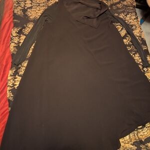 Elegant Black Long-Sleeve Dress